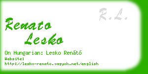 renato lesko business card